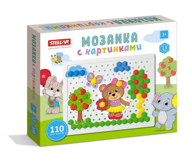 СТЕ Мозаика с картинками (диаметр 13мм/110 деталей) 01082