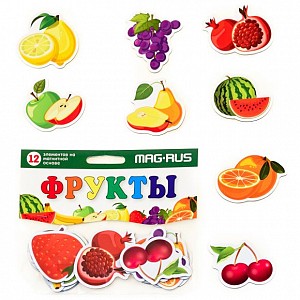 АНЕ MAG-RUS Набор ФРУКТЫ. Картон, магнит (12 эл-в)	NF1009																	