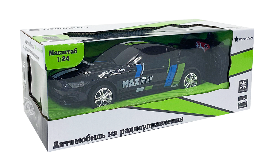 НОРД  Автомобиль РУ НОРДПЛАСТ арт.9/0001, свет.фары, 1:24, черный 9/0001