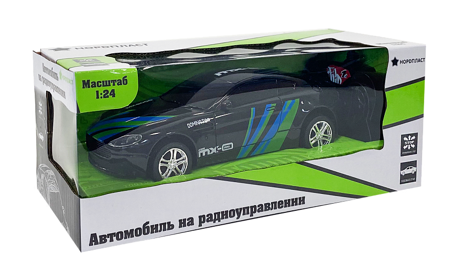 НОРД  Автомобиль РУ НОРДПЛАСТ арт.9/0002, свет.фары, 1:24, черный 9/0002