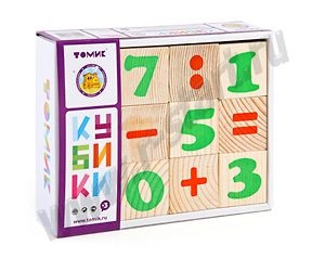 ТОМ Кубики "Цифры" 12 шт. арт.1111-3