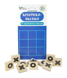 ТЦ Игра настольная "Крестики-нолики" (деревянные фишки) европодвес 02654