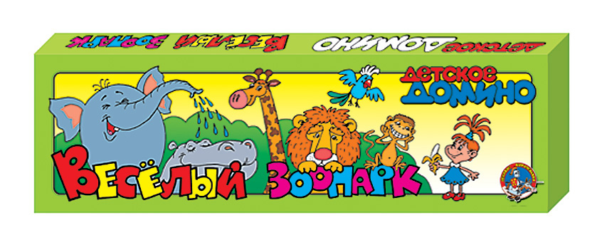 ТЦ Детское домино картонное «Веселый зоопарк» 00149