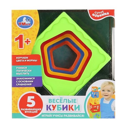 СИМ Развивающая пирамидка из кубиков в русс. кор. ТМ Умка в кор.2*36шт SL83508-R-D1