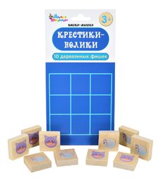 ТЦ Игра настольная "Крестики-нолики. Кошки-Мышки" (деревянные фишки) европодвес 02655