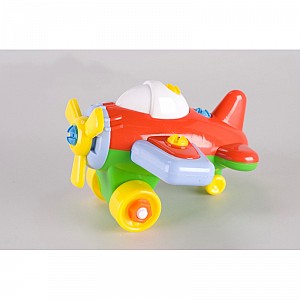 МТ Игрушка пластмассовая Конструктор-самолет, ИП30001